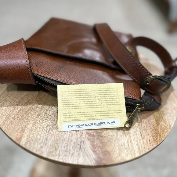 Gently Used Patricia Nash Brown Embossed Leather Bag - Picture 4 of 7